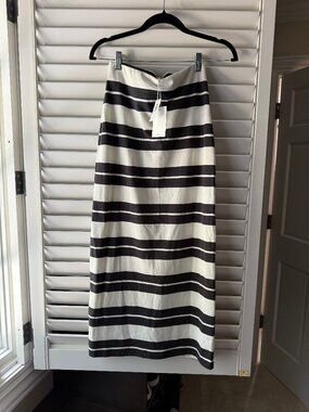 Z supply gail striped midi skirt